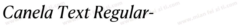 Canela Text Regular字体转换